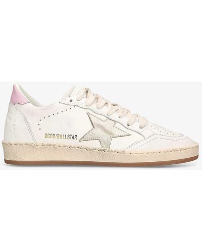 Golden Goose Ballstar 11719 Logo-print Leather Low-top Trainers - White