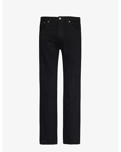 Levi's 501 Straight-leg Mid-rise Jeans - Black