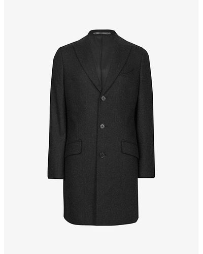 AllSaints Manfred Single-breasted Recycled-wool Coat - Black