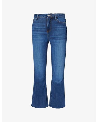 FRAME Le Crop Mini Boot Slim-leg Mid-rise Stretch-denim Jeans - Blue