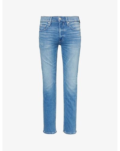 PAIGE Lennox Slim-fit Slim-leg Stretch Denim-blend Jeans - Blue