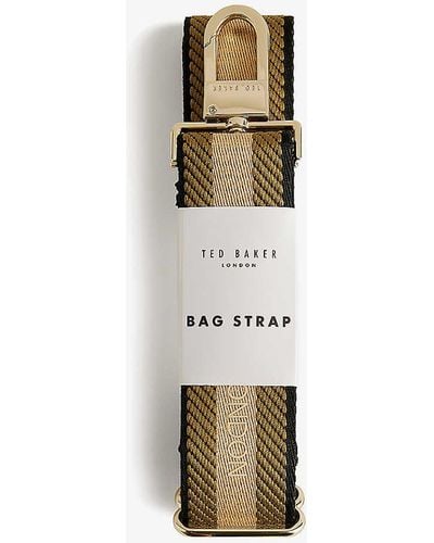 Ted Baker Webbii Striped Woven Detachable Bag Strap - White