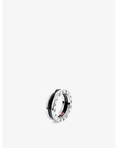 BVLGARI Save The Children Sterling And Black Ceramic One-band Ring - White