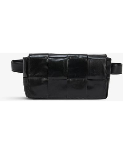 Bottega Veneta Cassette Leather Belt Bag - Black