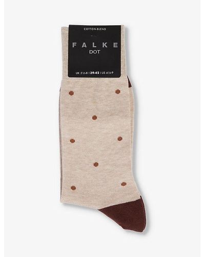 FALKE Polka-dot Branded-sole Cotton-blend Socks - Multicolor