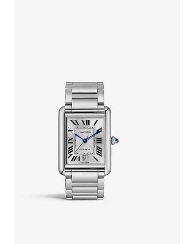 Cartier Crwsta0053 Tank Must Extra-large Stainless- Automatic Watch - White