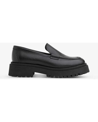 Whistles Aerton Platform Leather Loafers - Black