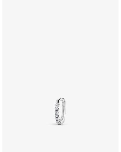 Thomas Sabo Sterling Silver And Zirconia Hoop Earring - White