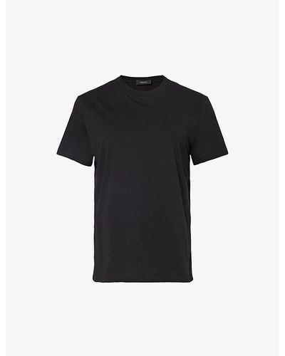 Wardrobe NYC Classic Round-neck Cotton-jersey T-shirt - Black