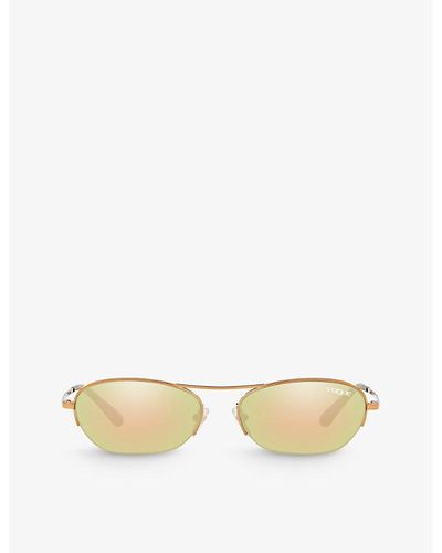Vogue Oval Sunglasses - Natural