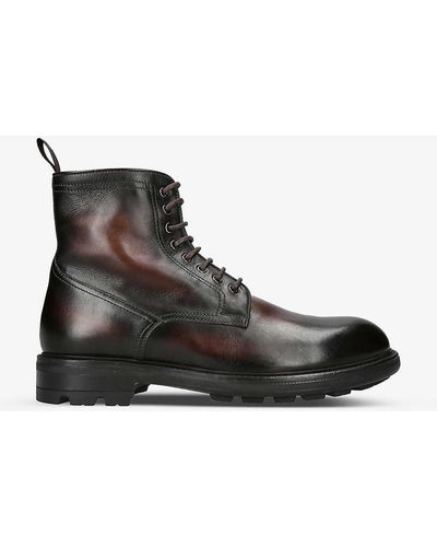 Magnanni Army Leather Boots - Black