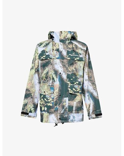 Columbia Ibex Abstract-pattern Shell Jacket - Blue