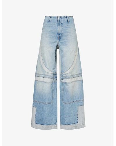 Amiri P5 baggy Brand-patch Wide-leg Mid-rise Jeans - Blue