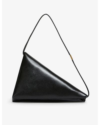 Marni Prisma Leather Shoulder Bag - Black