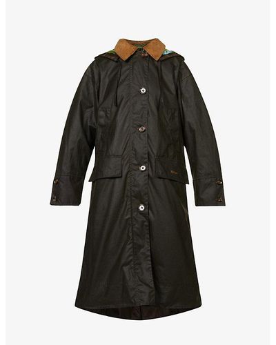 Barbour X House Of Hackney Petiver Longline Waxed-cotton Coat - Black