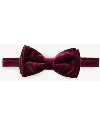 Eton Pre-tied Velvet Bow Tie - Purple