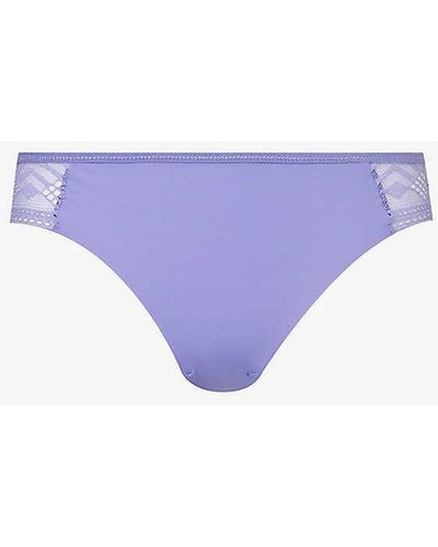 Passionata Ondine Semi-sheer Stretch-lace Brief - Purple