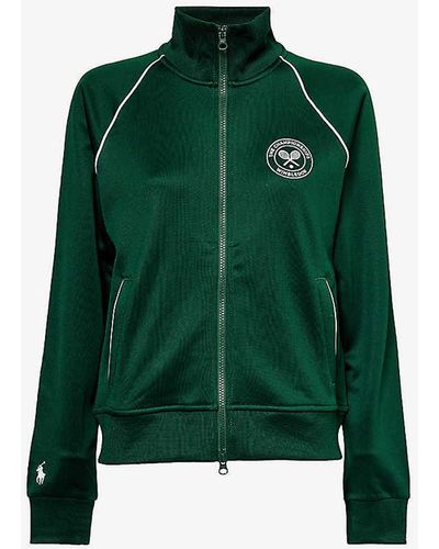 Polo Ralph Lauren X Wimbledon Logo-print Recycled-polyester Sweatshirt - Green