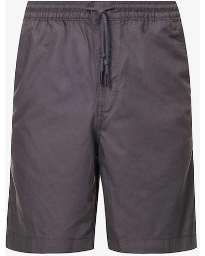 Patagonia Volley Brand-patch Drawstring Organic-cotton And Hemp-blend Short - Grey