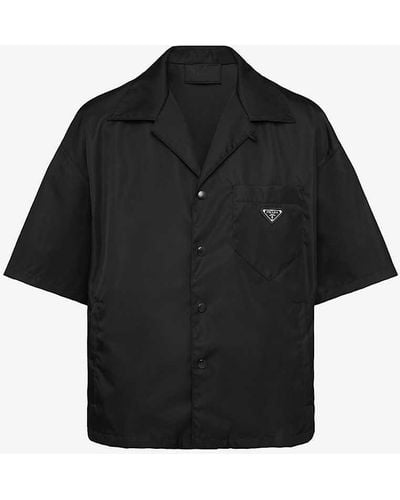 Prada Re-nylon Boxy-fit Recycled-nylon Shirt - Black