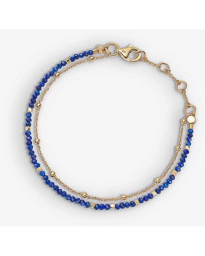 Astley Clarke Biography Lapis 18ct Gold-vermeil Bracelet - Blue