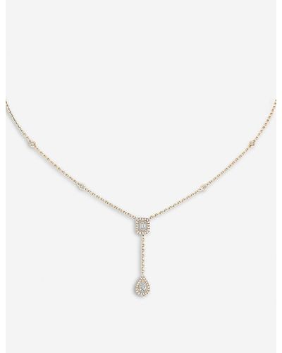 Messika My Twin 18ct -gold And 0.10ct Diamond Tie Necklace - Natural
