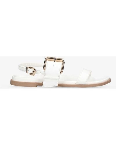 Carvela Kurt Geiger Berlin Buckle-strap Faux-leather Sandals - White