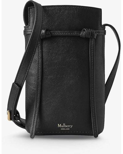 Mulberry Clovelly Leather Phone Pouch - Black