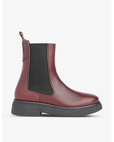 Whistles Aelin Contrast-panel Leather Chelsea Boots - Brown