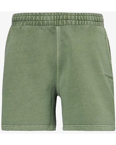 Carhartt Duster Brand-embroidered Cotton-jersey Shorts - Green