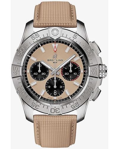 Breitling Ab0147101a1x1 Avenger B01 Chronograph 44 Stainless-steel Automatic Watch - Natural