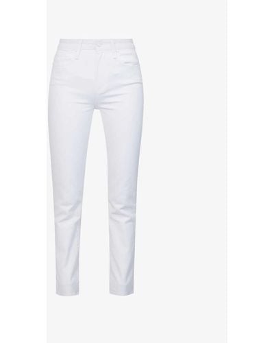 PAIGE Cindy Slim-fit Mid-rise Stretch-cotton Jeans - White