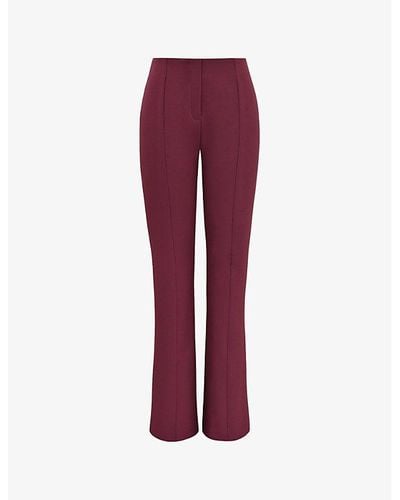 House Of Cb Lillie Flared-leg Mid-rise Stretch-woven Trousers