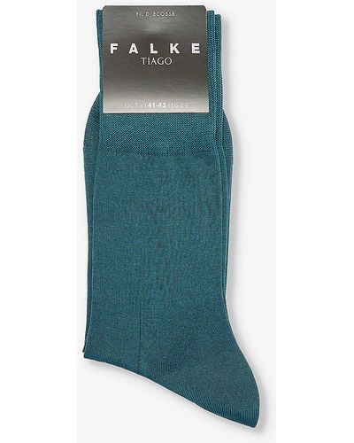 FALKE Tiago Logo-print Organic-cotton Blend Knitted Socks - Green