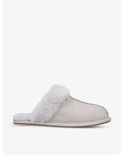 UGG Scuffette Ii Shearling-lined Suede Slippers - White