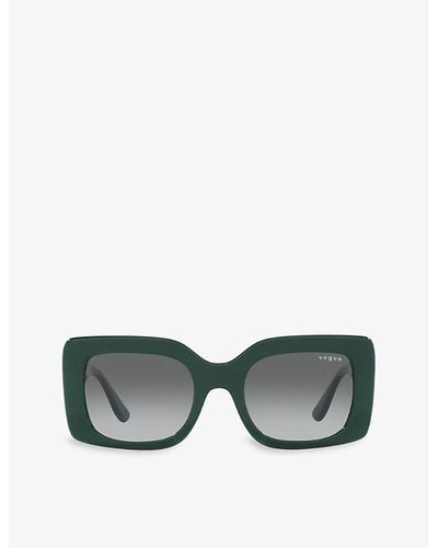 Vogue Vo5481s Rectangle-frame Injected Sunglasses - Green