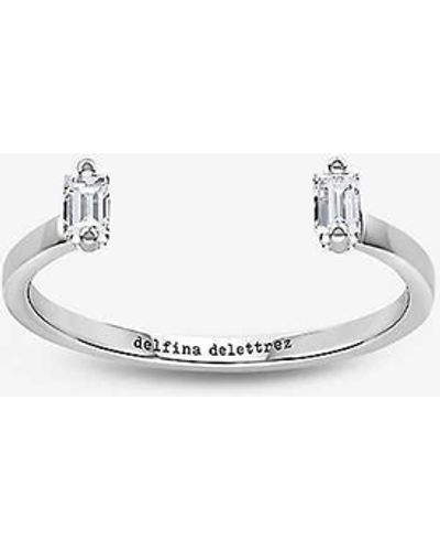 Delfina Delettrez Dots 18ct White-gold And 0.17ct Diamond Ring
