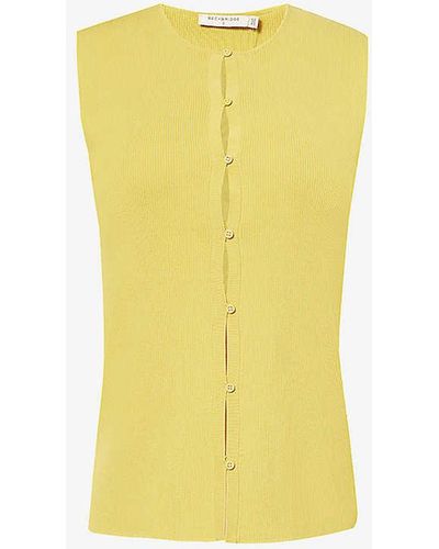 Bec & Bridge Sorrento Sleeveless Cotton-blend Top - Yellow