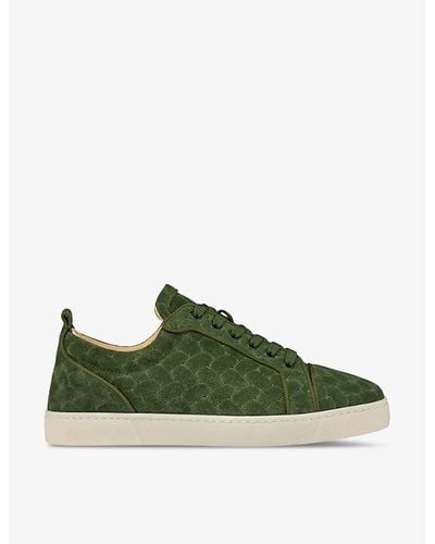 Christian Louboutin Louis Junior Suede Low-top Trainers - Green
