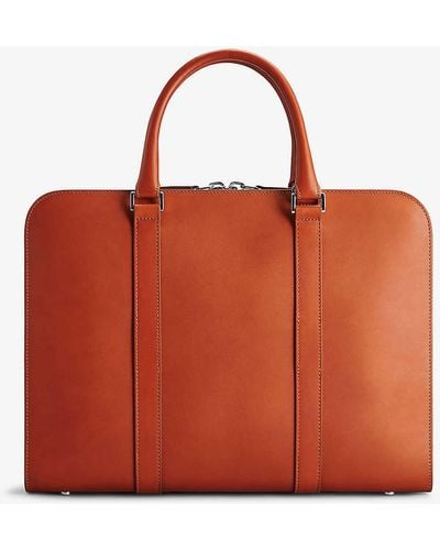 Carl Friedrik Palissy Leather Briefcase - Red