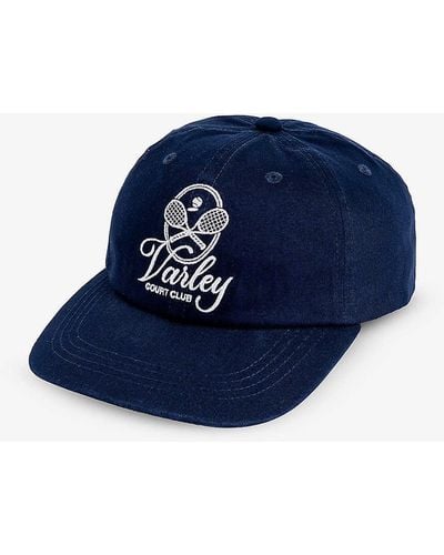 Varley Noa Club Brand-embroidered Cotton Baseball Cap - Blue