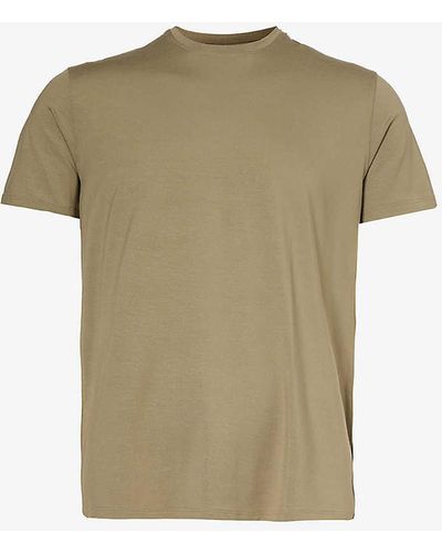 Derek Rose Basel Crewneck Stretch-modal T-shirt - Green