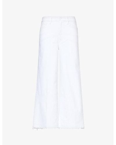 GOOD AMERICAN Good Waist Wide-leg High-rise Stretch-denim Jeans - White
