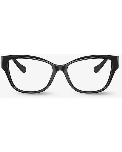 Versace Ve3347 Branded Square-frame Plastic Glasses - White