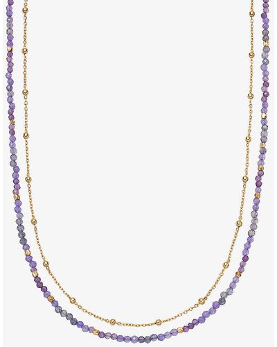 Astley Clarke Biography-gemstone 18ct Gold Vermeil Necklace - White