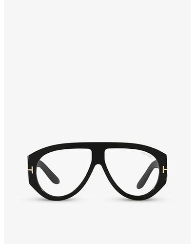 Tom Ford Ft5958-b Pilot-frame Acetate Glasses - Black