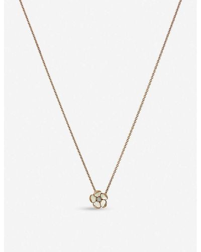 Shaun Leane Cherry Blossom Silver -gold Vermeil And Diamond Pendant Necklace - Metallic