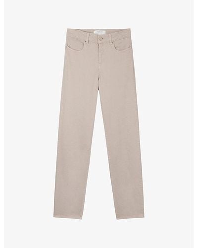 The White Company Brompton Slim-leg Mid-rise Linen Jeans - Natural