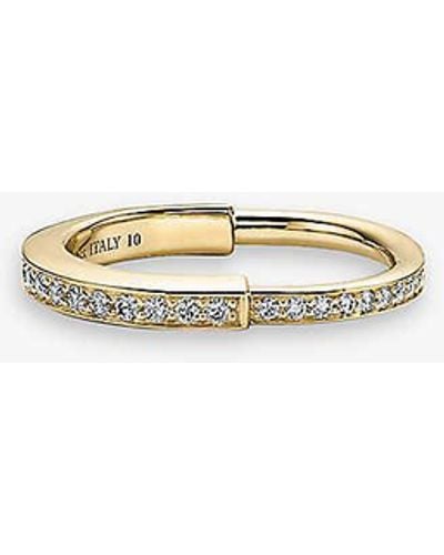 Tiffany & Co. Lock 18ct Yellow-gold And 0.38ct Diamond Ring - Multicolour