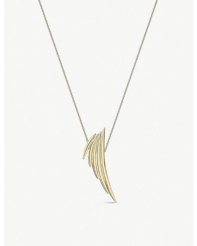 Shaun Leane Quill Yellow Gold-plated Vermeil Silver Drop Necklace - Metallic